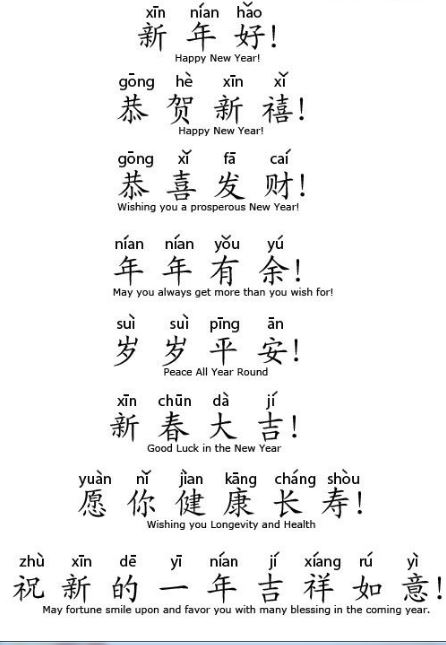 xinnian phrases